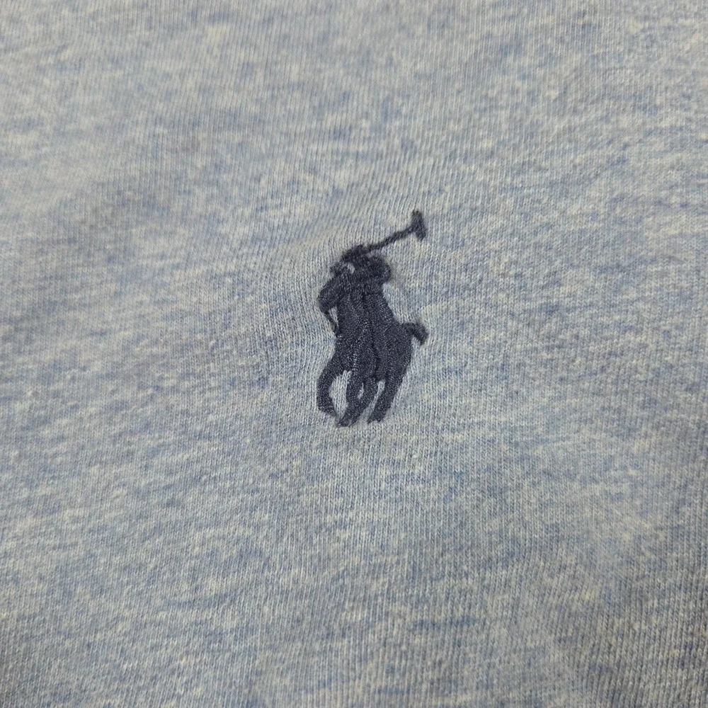 Polo Ralph Lauren Mens V-Neck T-Shirt Blue Heather Classic Fit Short Sleeve M